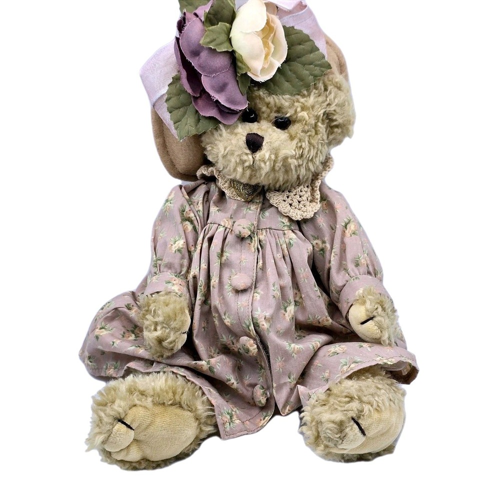 Bearington Garden Bear ABIGAIL Collection 14" New 2003 #1426 Flower Hat